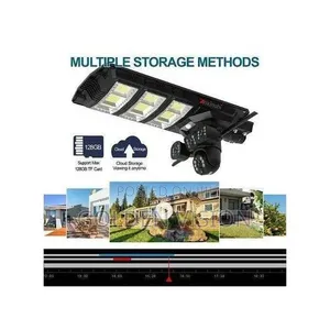 3 Lens V380 Solar Street Light Camera+FreePole