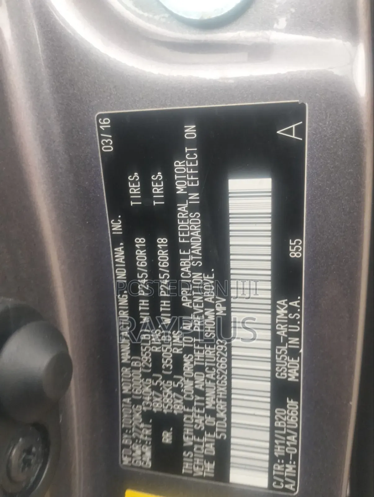 Toyota Highlander 2016 Gray