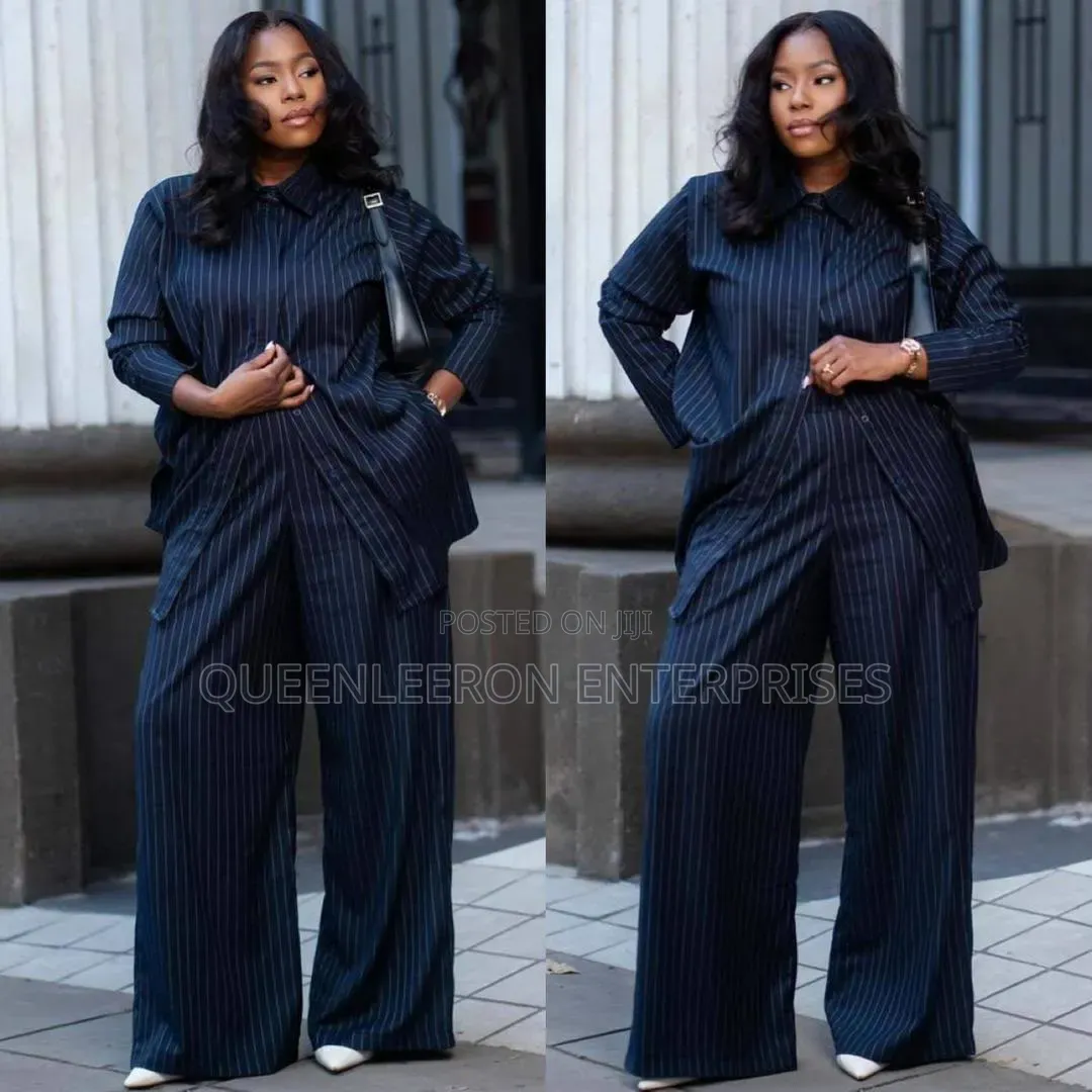 stylish Stripped Ladies Two Piece