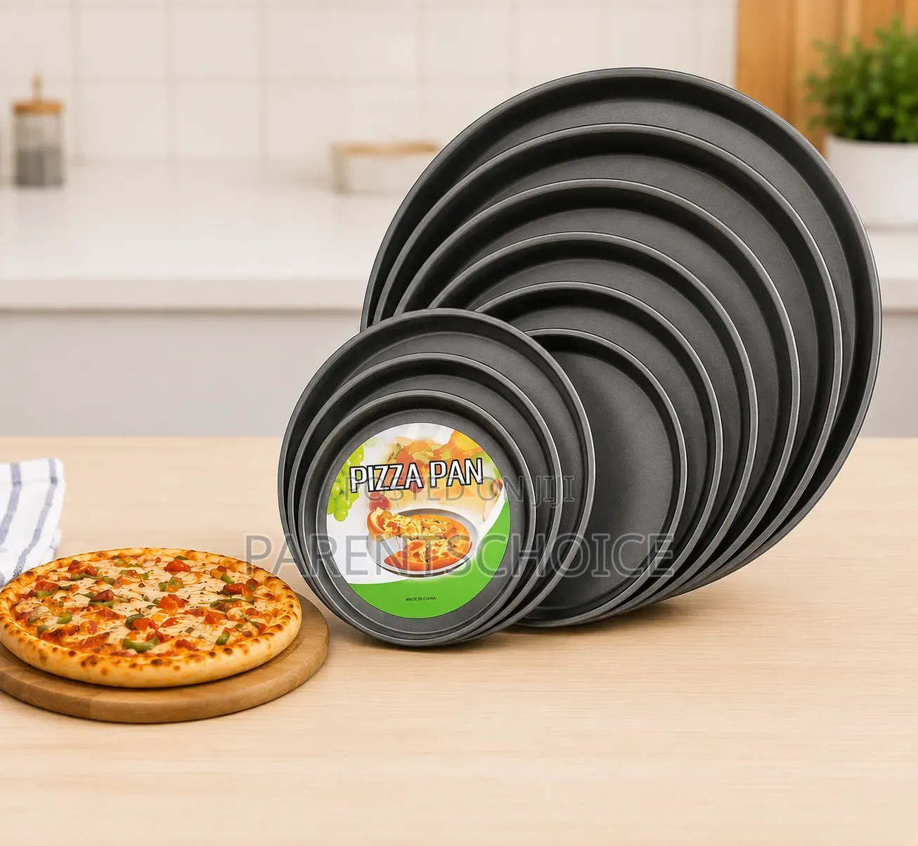 Non-Stick Pizza Pan 3pcs-Small/Medium/ Big Set