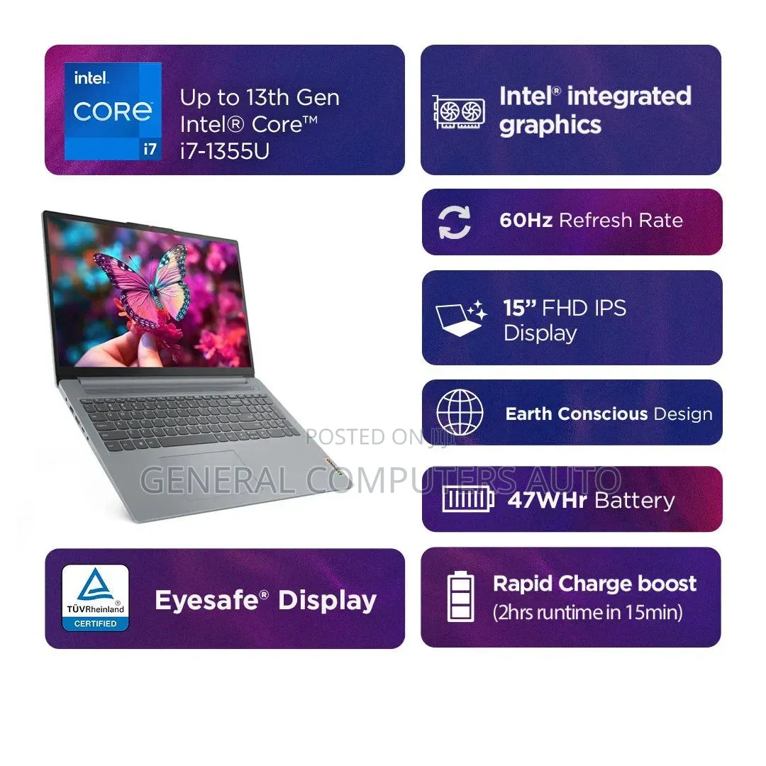 New Laptop Lenovo Ideapad 3 16GB Intel Core i7 SSD 512GB
