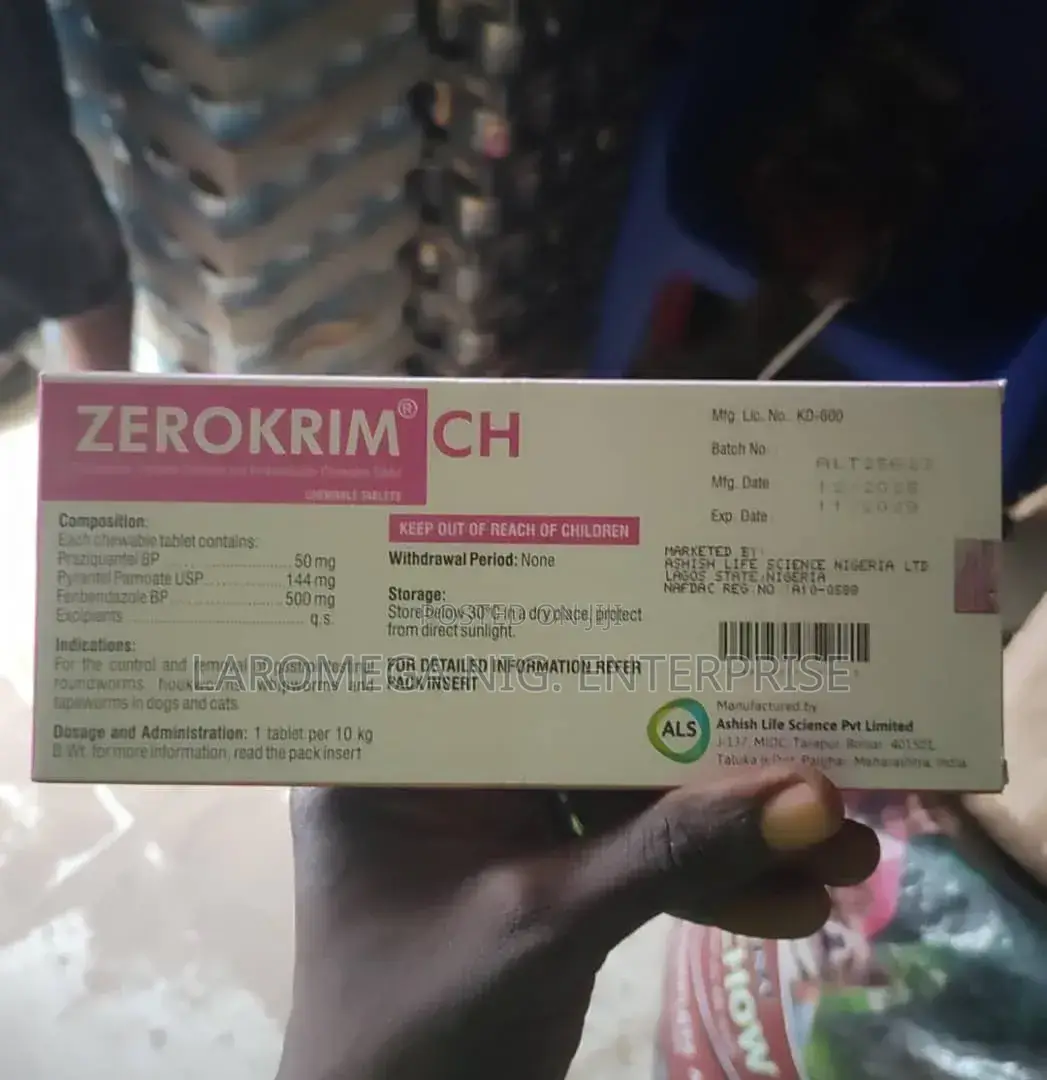 ZEROKRIM.CH Dog De-Wormer Tablet