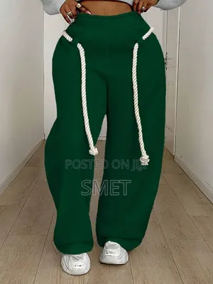 Women's Premium Wide-Leg Rope Drawstring Joggers