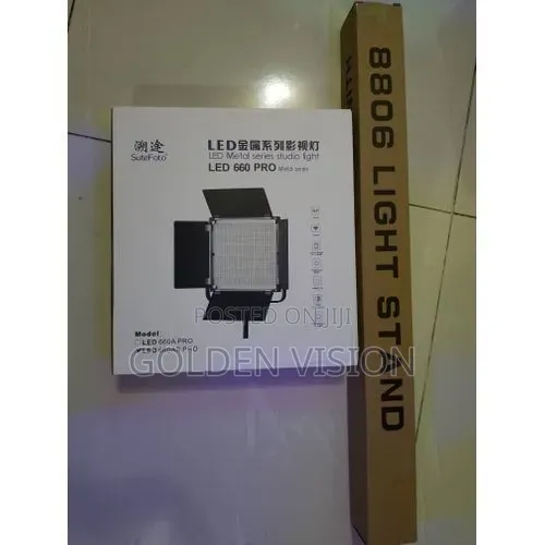 Led Video Light 660as Pro With Stand + Big Stand