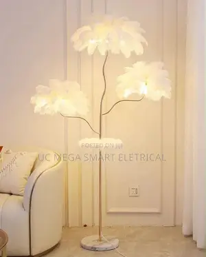 Nordic Designer LED Floor Lamp Feather Light Modern Home Decor Stand
