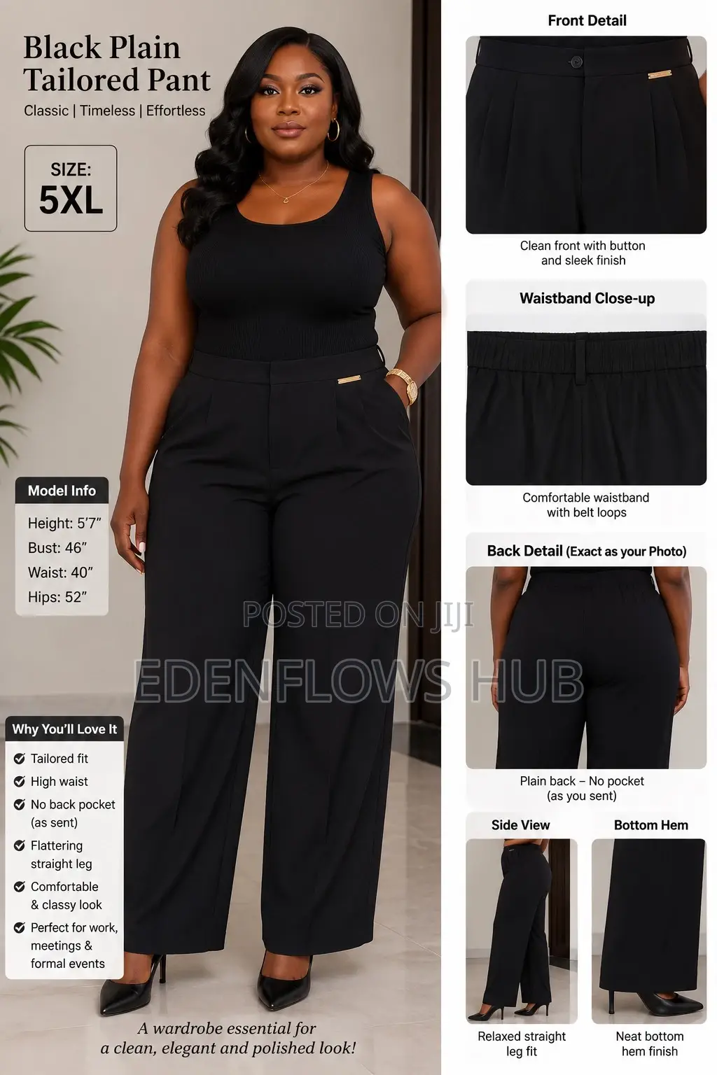Premium Plain Tailored Pants
