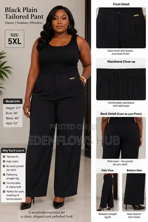 Premium Plain Tailored Pants