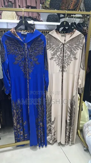 Unique Turkey Long Gown With Neck-Cap
