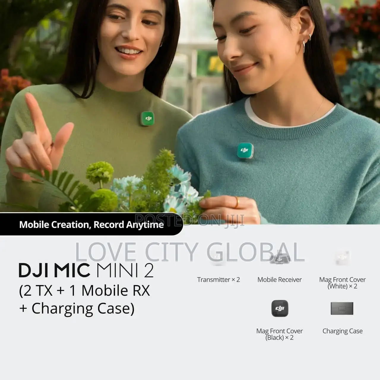 DJI Mic Mini 2 (2 TX+1 RX+Case) ANC Wireles Microphone -iPhone/Android