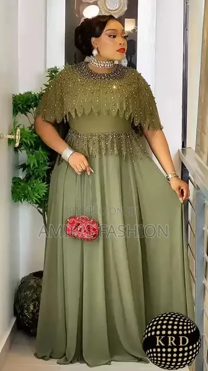 Elegant Unique Turkey Army Green Gown