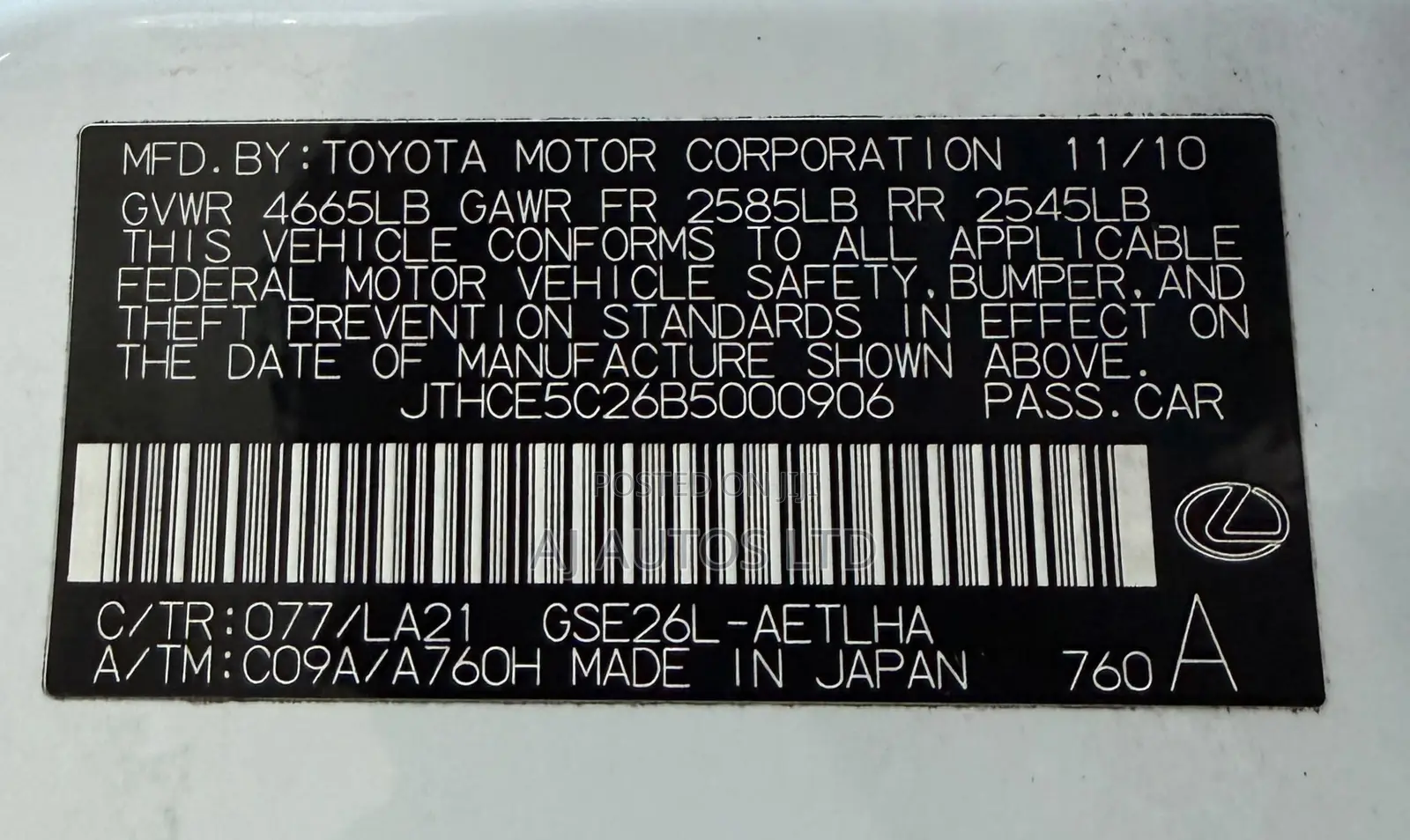 Lexus IS 350 2011 White