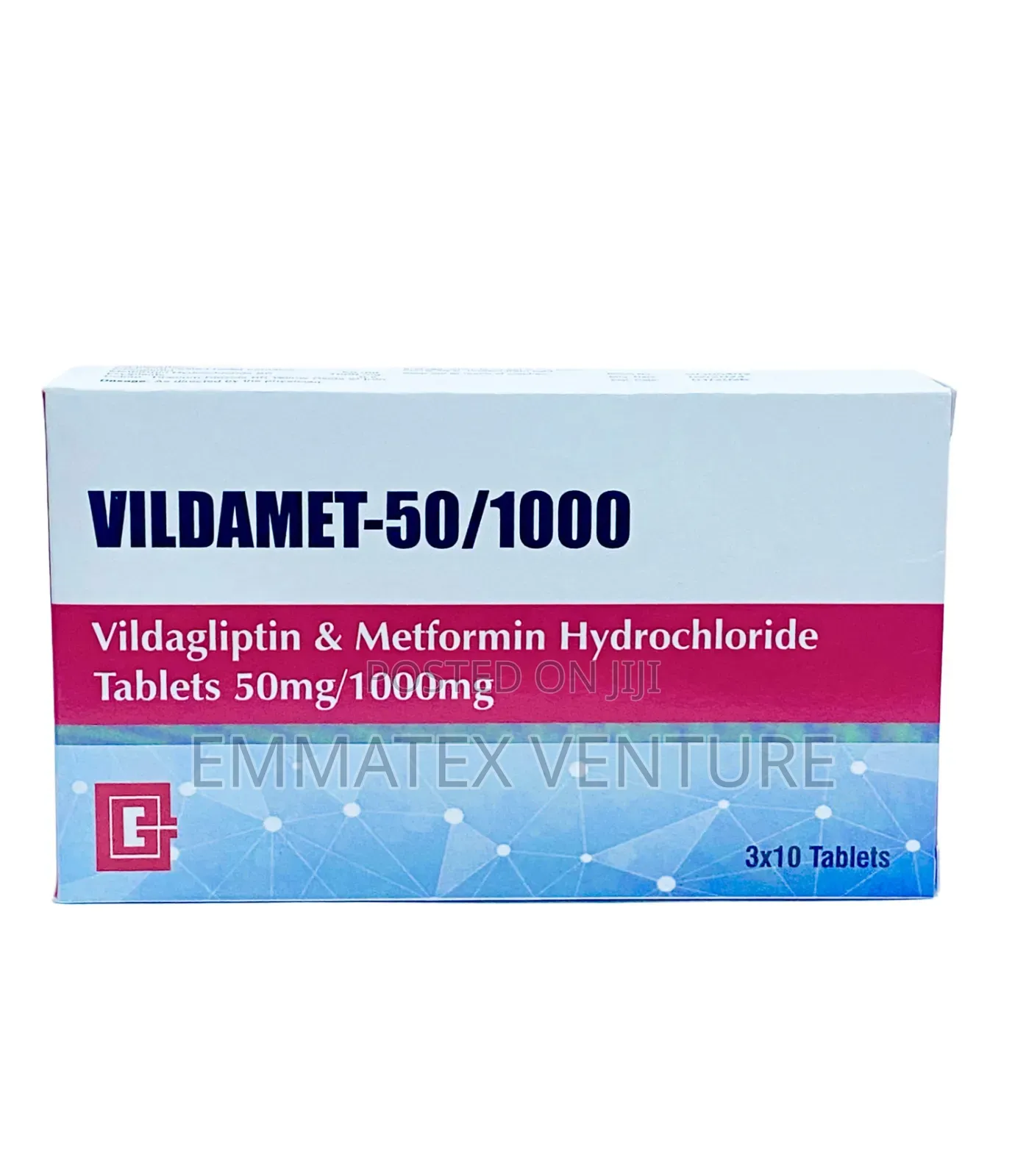 Vildamet 50mg/1000mg Tablet X30