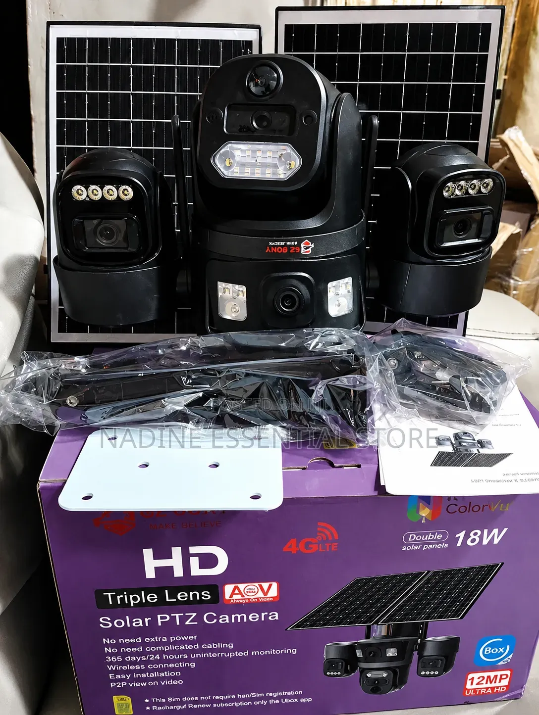 Ubox Triple Lens Solar PTZ Camera