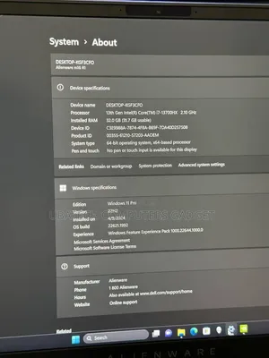 Laptop Alienware M16 R1 32GB Intel Core i7 SSD 1T