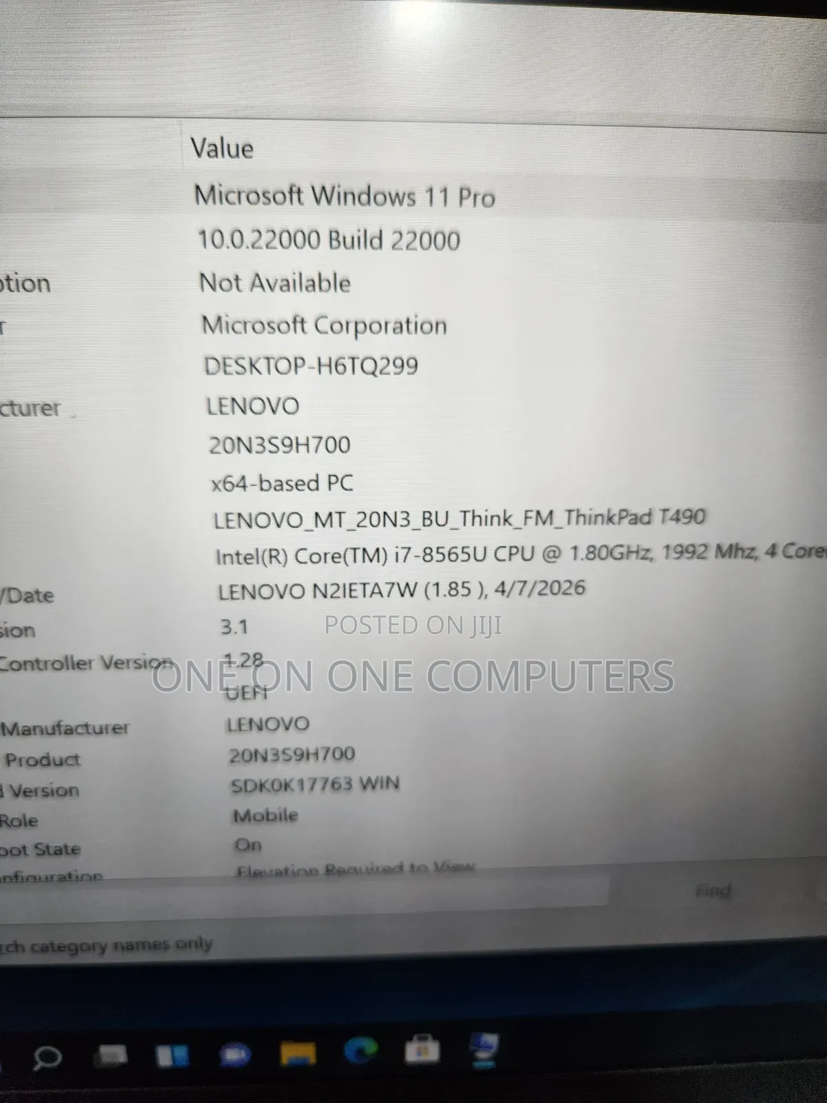 Laptop Lenovo ThinkPad T490s 16GB Intel Core i7 SSD 256GB