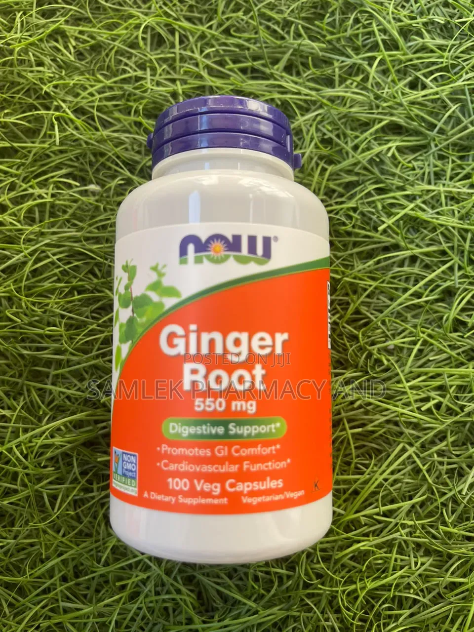 Now Foods Ginger Root 550mg, Digestive Support- 100Capsules