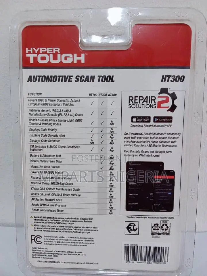 Hyper Tough HT300 Car OBD2 Scanner Code Reader