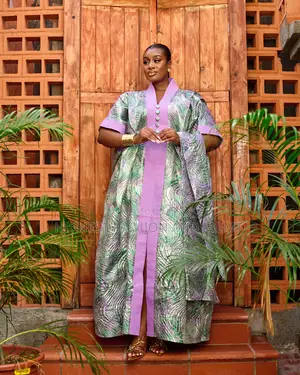 African Damask Boubou Bubu Maxi Dress