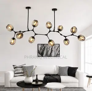 Nordic Smoky Glass Chandelier Light