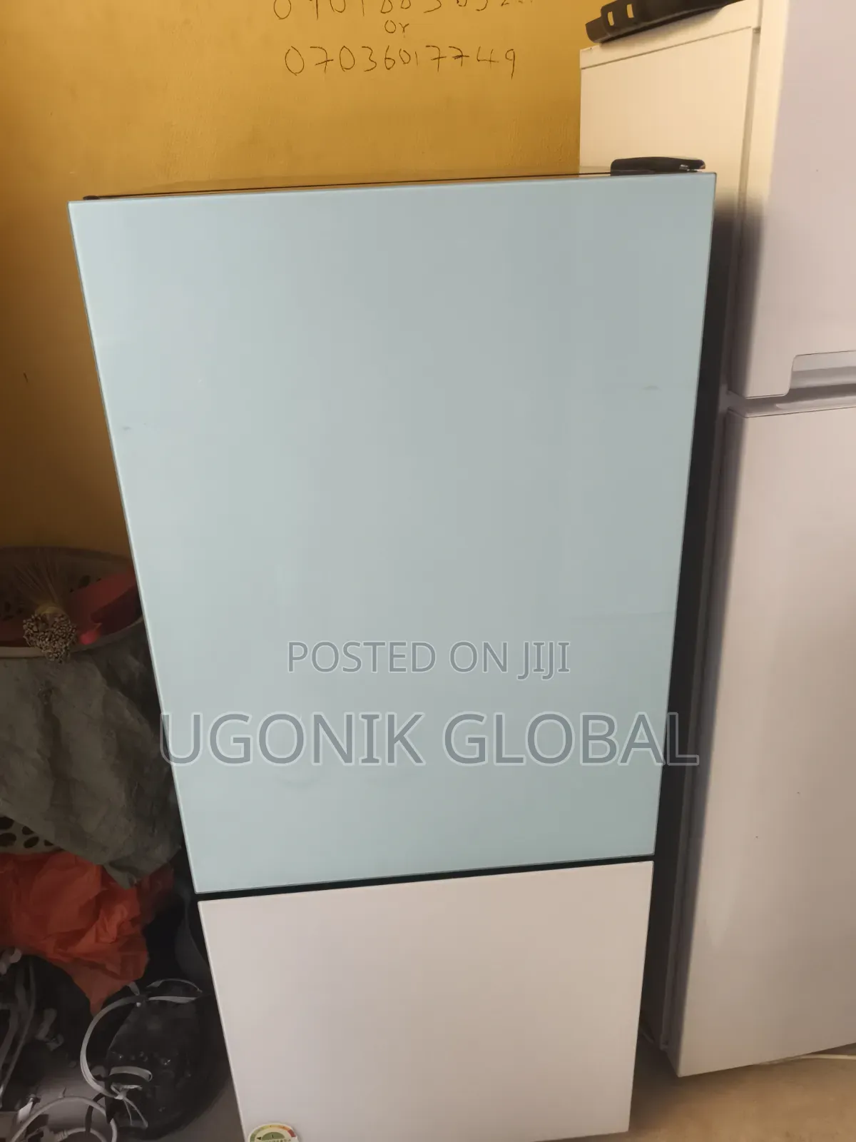 Portable Mirror Face German Double Door Fridge and Freezer
