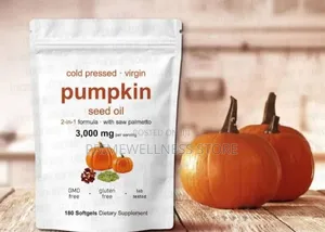 Cold Pressed Virgin Pumpkin Seed Oil With Saw Palmetto 180 Soft Gel