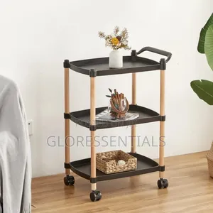 Moveable Multifunctional 3 Tier Nordic Household/Hotel Serving Trolley