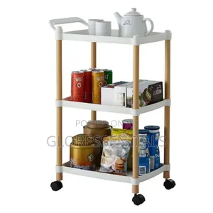 Moveable Multifunctional 3 Tier Nordic Household/Hotel Serving Trolley