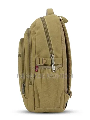 Hppower Multi-Compartment Canvas Laptop Backpack – Khaki