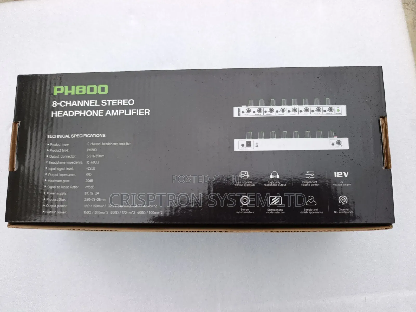 BOLANLE PH800 - 8ch. Headphones Amplifier