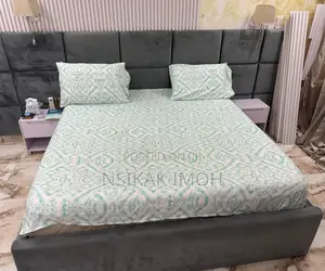 7 by 7 King Size Royal Mattress Mouka Foam and 3 Pillows and Bedframe