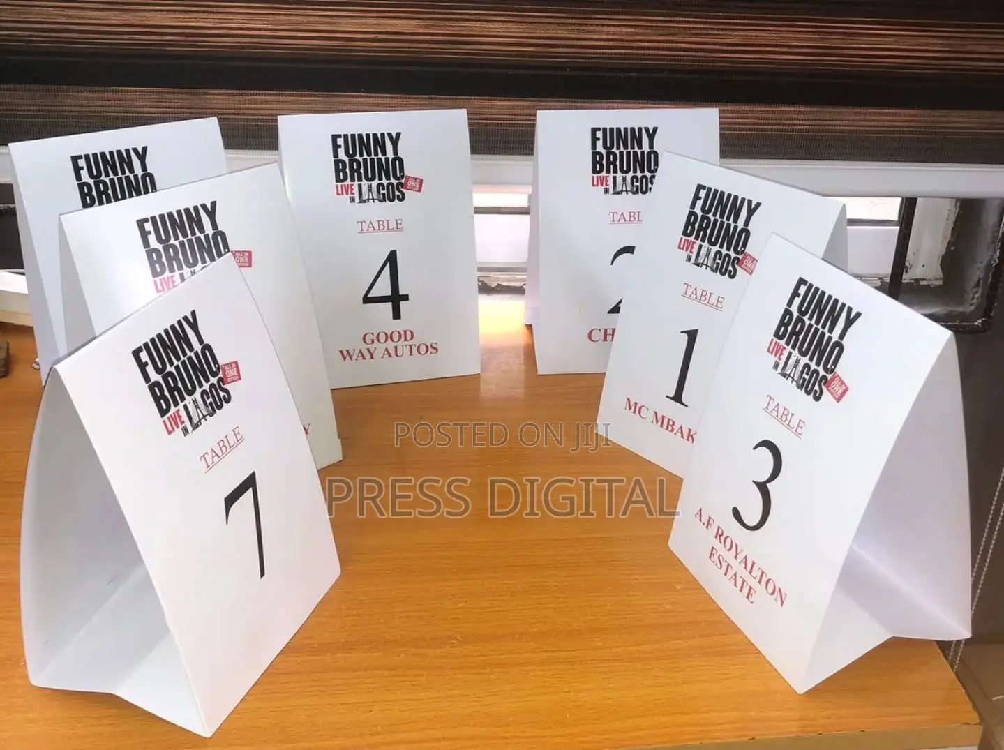 Table Name Tags Print