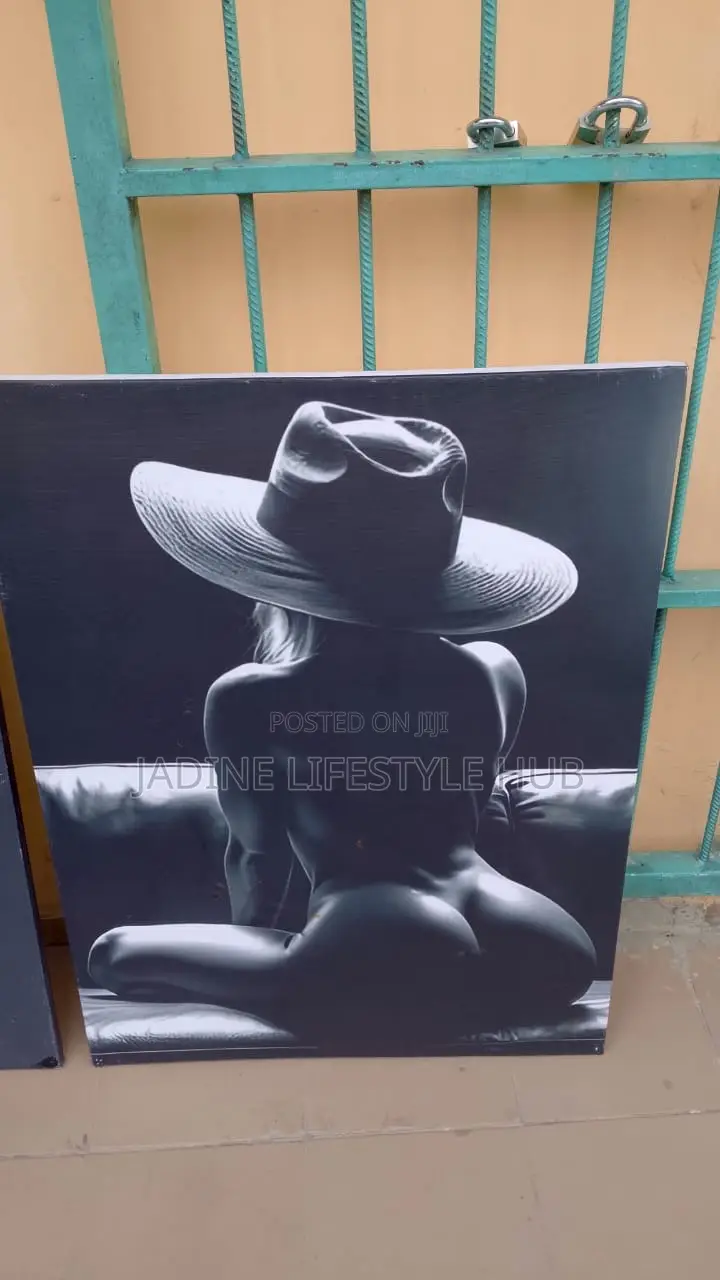 Large Black White Sexy Lady Canvas Wall Art | Modern Home Decor
