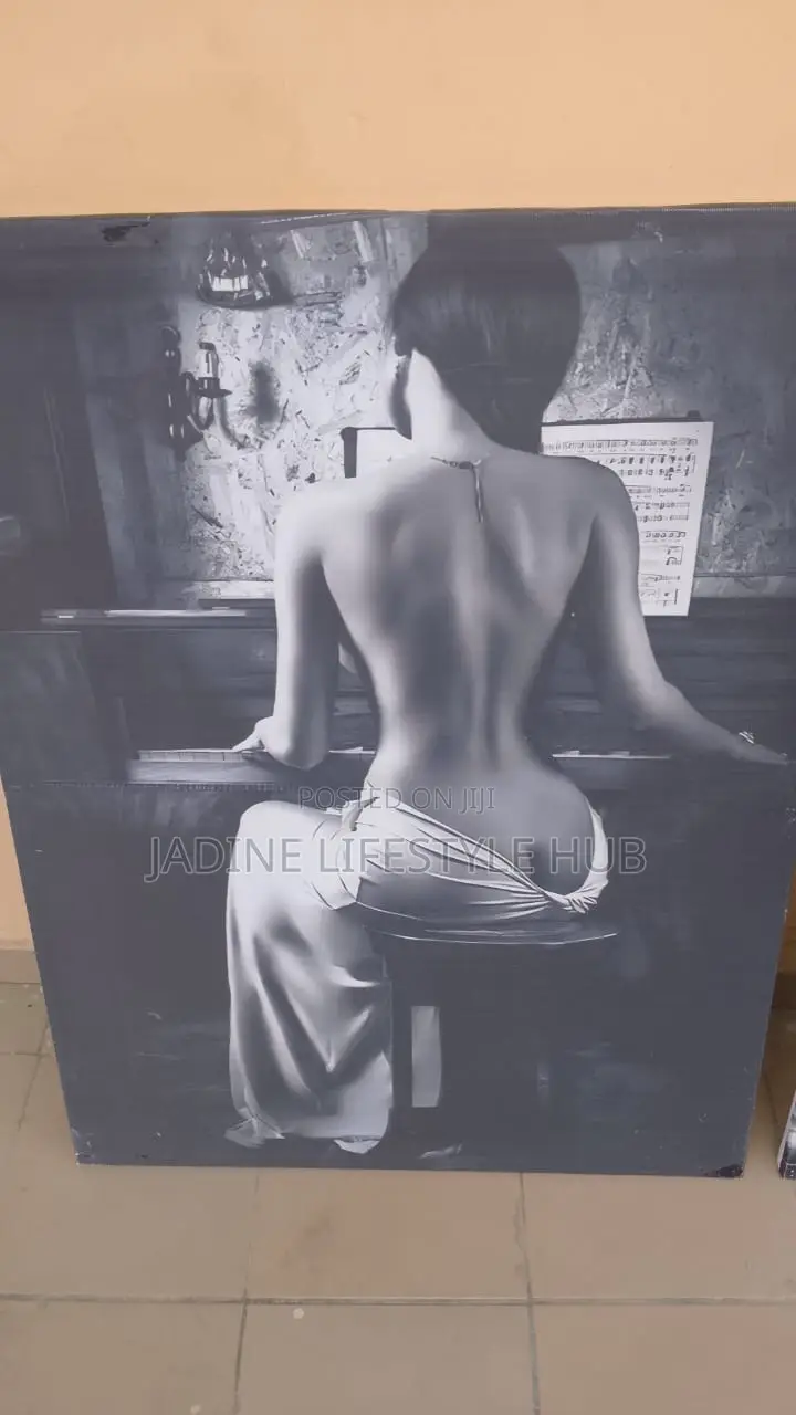 Large Black White Sexy Lady Canvas Wall Art | Modern Home Decor