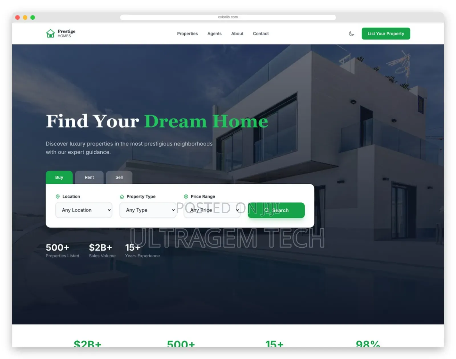 Real Estate Listing Website Development