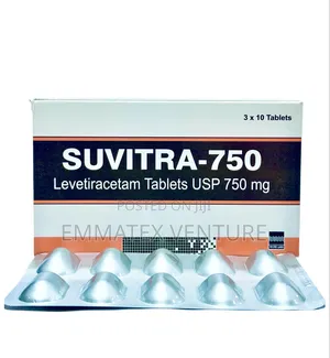 Suvitra 750mg Tablet (Levetiracetam) X30