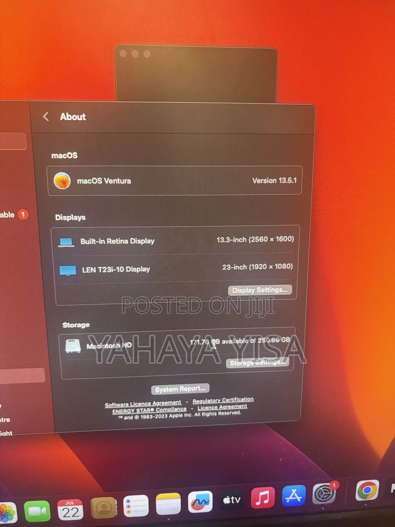 Laptop Apple MacBook Pro 2019 8GB Intel Core i5 SSD 256GB