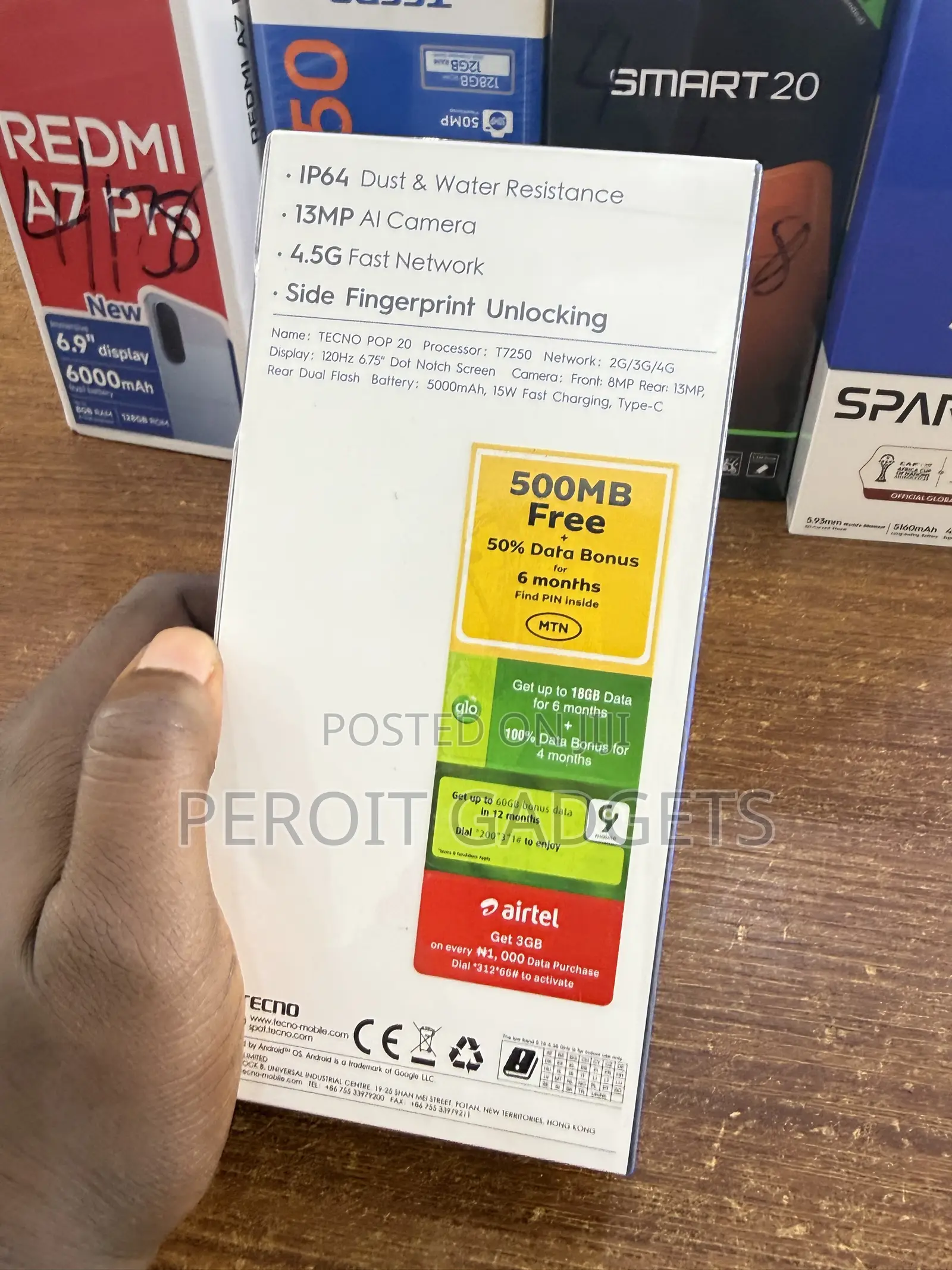 New Tecno Pop 20 64 GB Blue