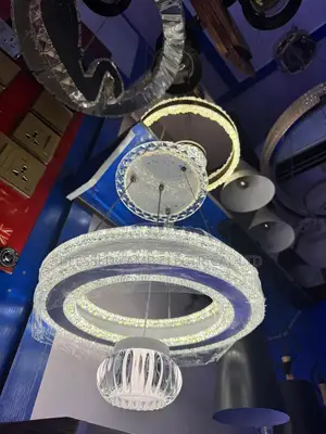 Luxury Crystal Double Ring LED Chandelier