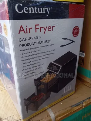Century Airfryer Double Door, Extra Large 12L Digital Control,display