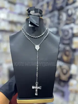 Luxury Stainless Steel Cross Necklace for Men Women