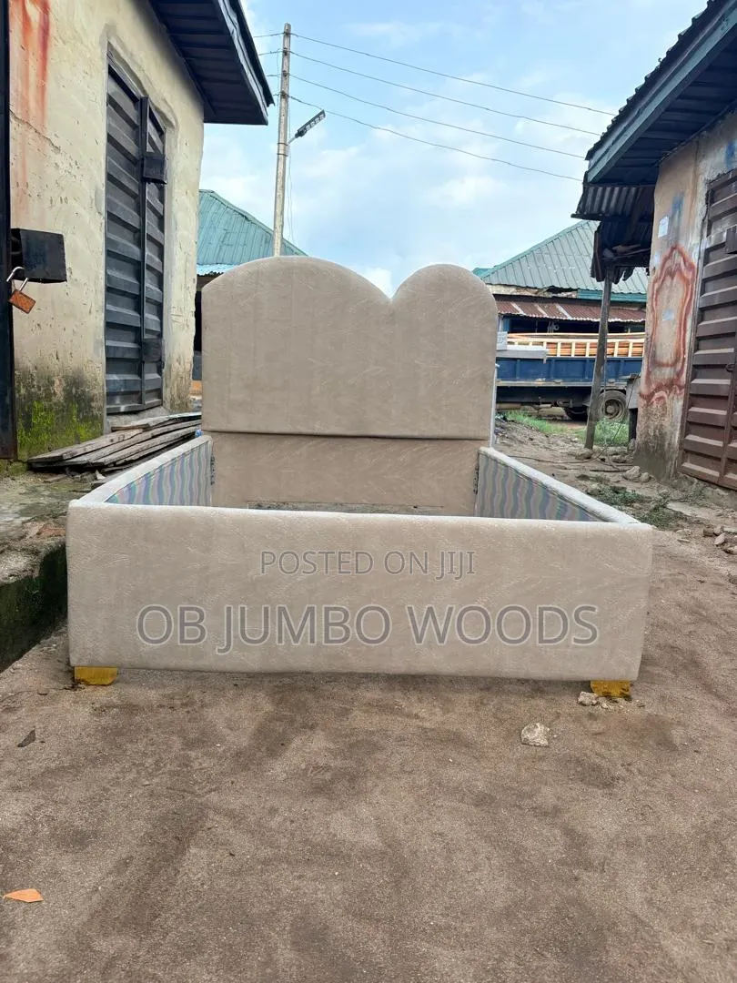 Double-Arch Padded Bedframe