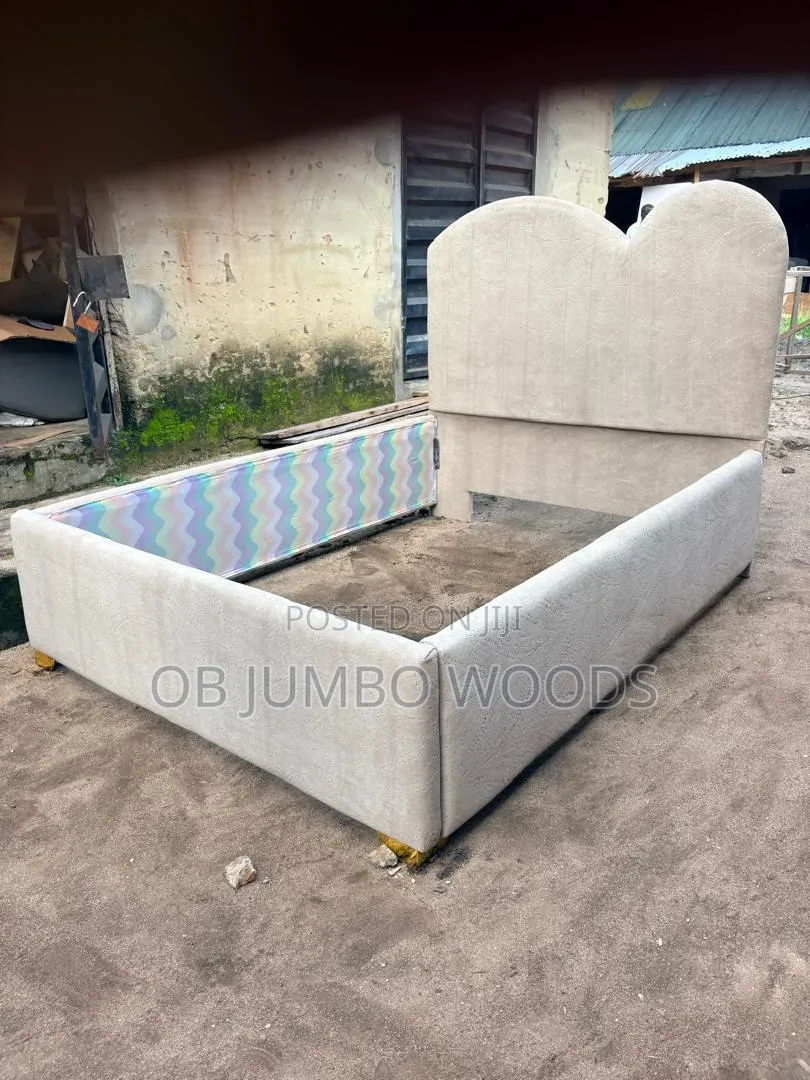 Double-Arch Padded Bedframe