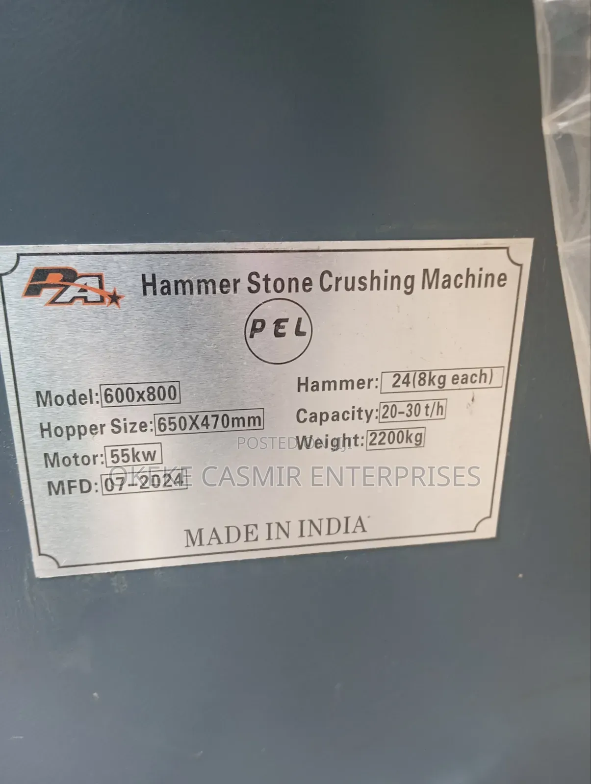 Hammer Stone Crushing Machine
