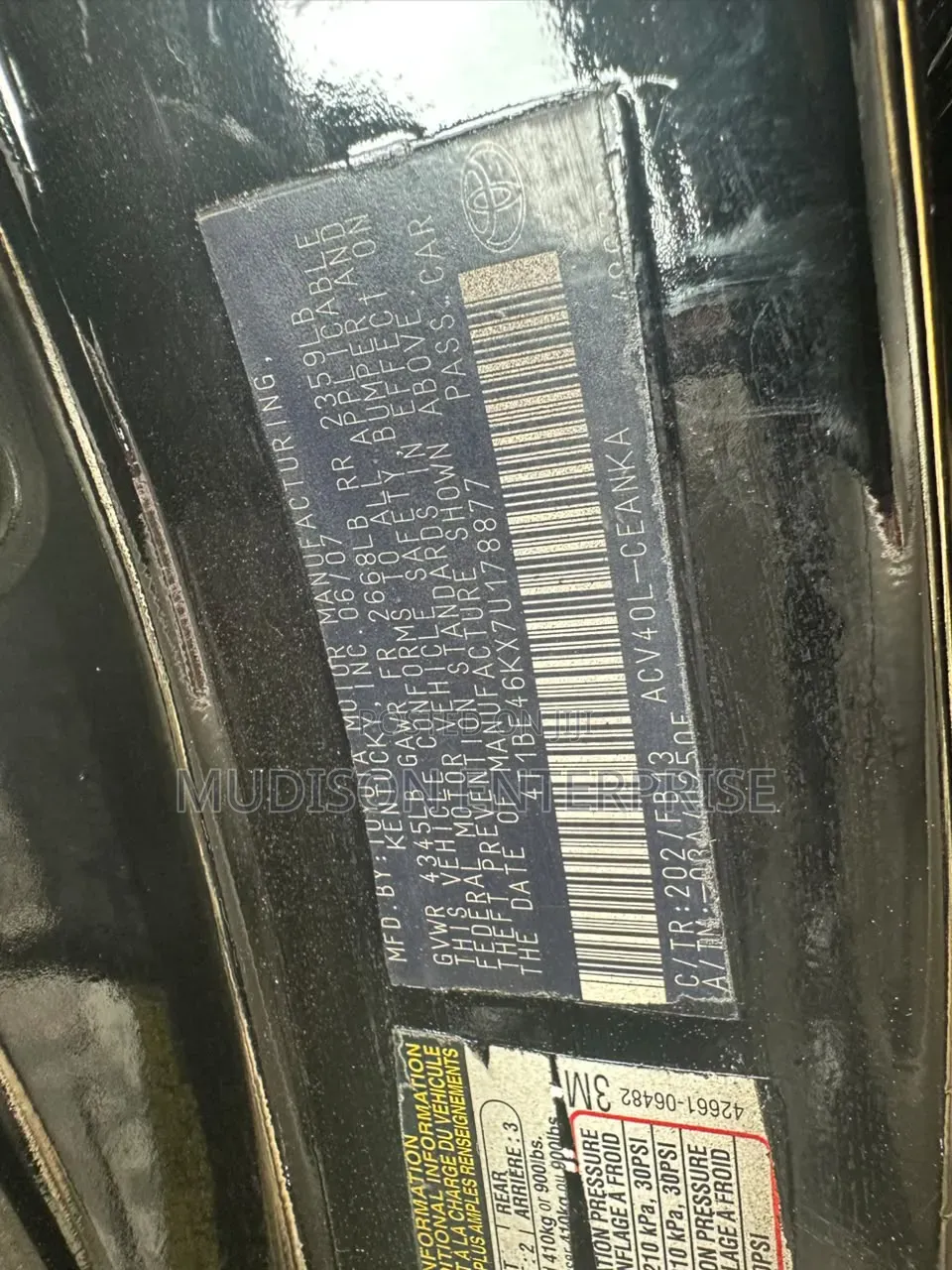 Toyota Camry 2007 Black