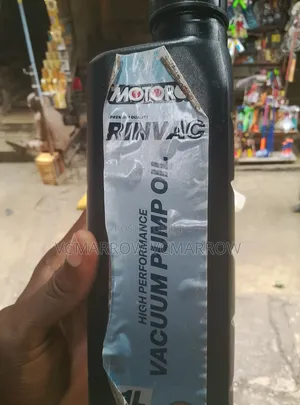 1-Liter Bottle of Motorol Rinvac High-Performance Vacuum Pump Oil.