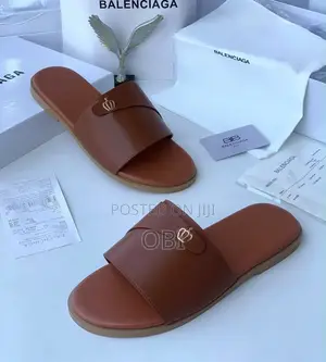Balenciaga Brown Slippers