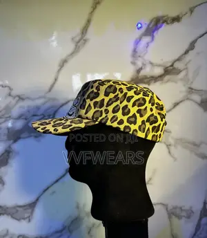 Leopard-Print 5-Panel Camper Cap