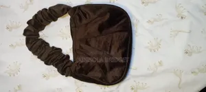Chocolate Brown Ruffle Bag