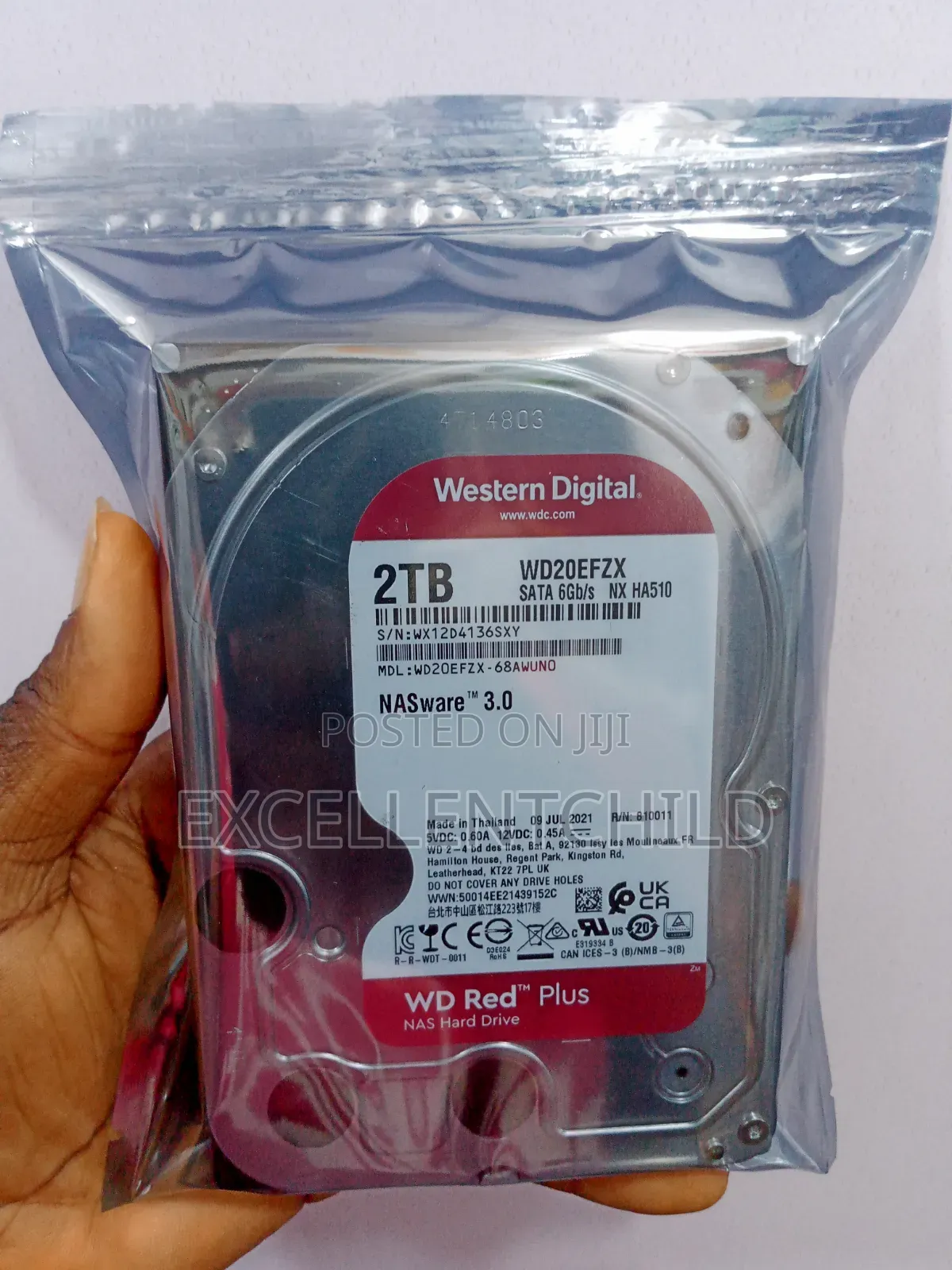 2tb Wd Red Nas 3.0 Sata Hdd.