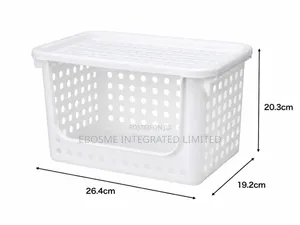 Stackable Ventilated Vegetable Storage Basket With Lid 7.5L